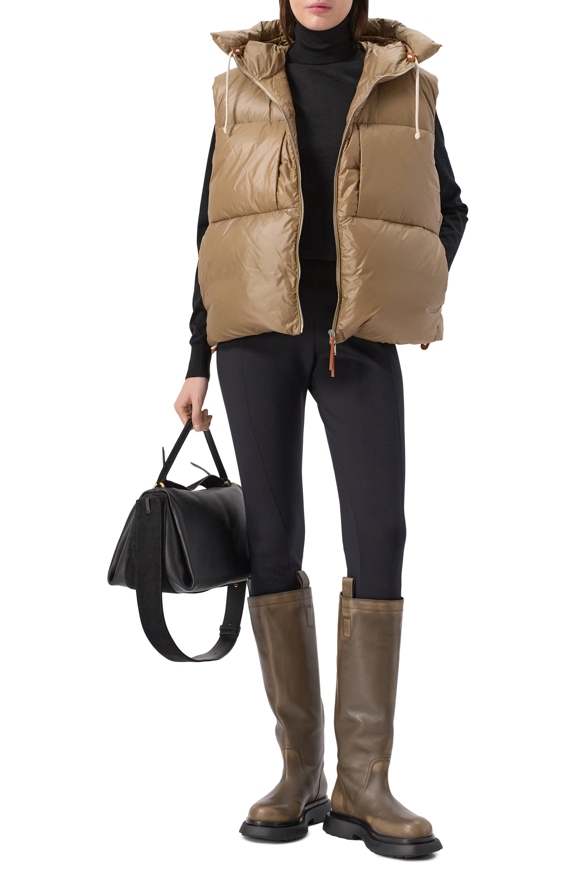 Кожаные сапоги genny 3JUIN хаки цвета по цене 85150 руб., арт. 326W9003.A.1030K58, фото 3 Кожаные сапоги genny 3JUIN, арт. 326W9003.A.1030K58, фото 3