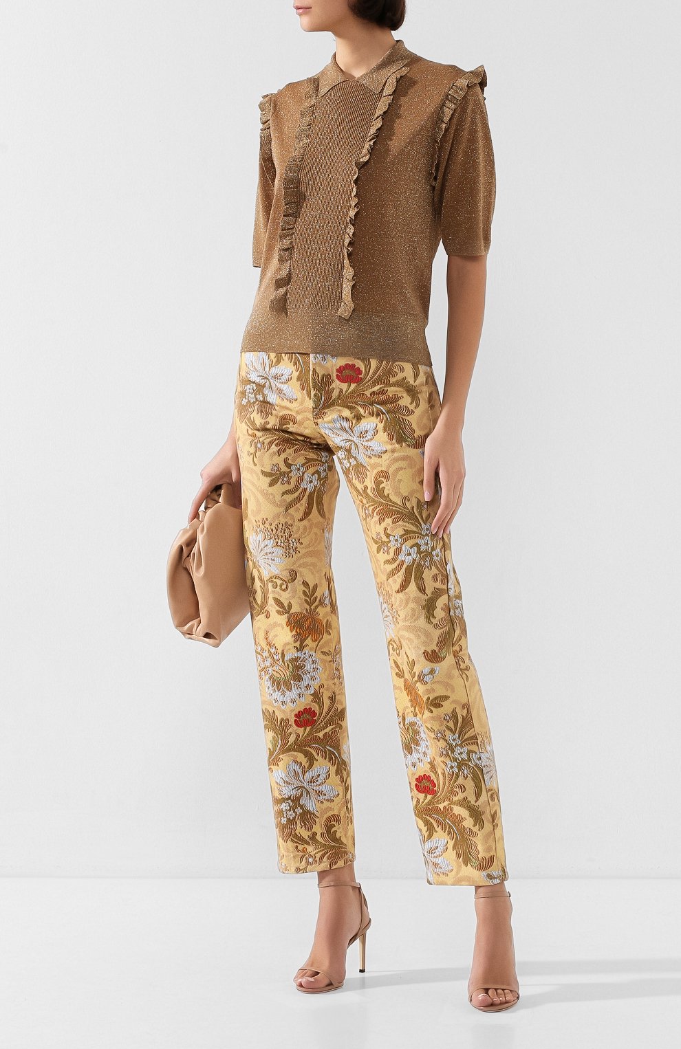 Джинсы DRIES VAN NOTEN бежевого цвета по цене 54950 руб., арт. 201-12414-9427, фото 2 Джинсы DRIES VAN NOTEN, арт. 201-12414-9427, фото 2