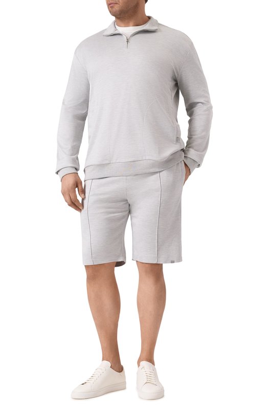 Шорты из шелка и хлопка Paul&Shark 25411874/3XL Серый  25411874/3XL Фото 2