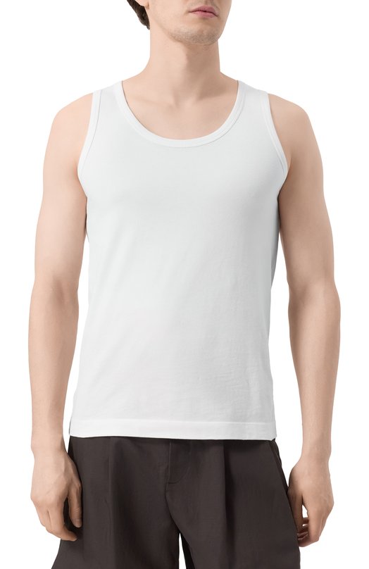 Хлопковая майка Dries Van Noten 251-021105-1600 Белый  251-021105-1600 Фото 3