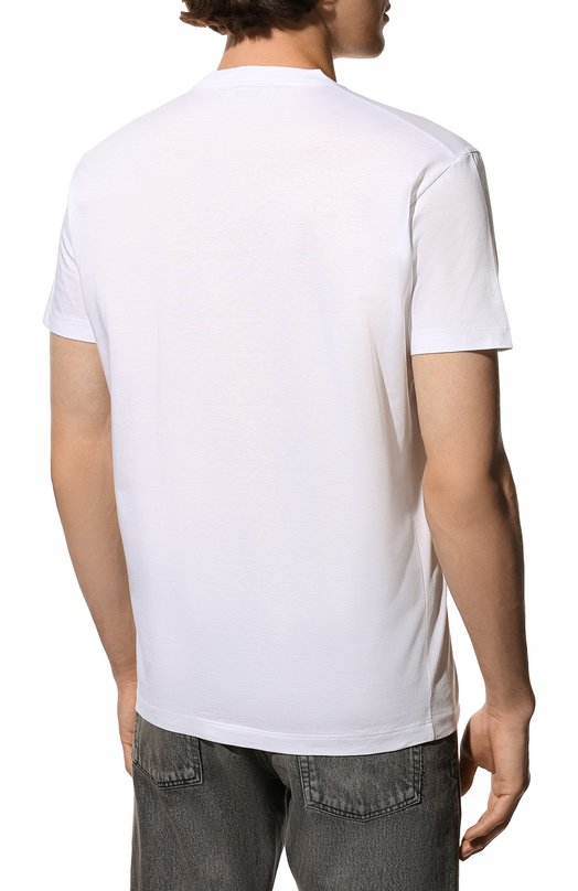 Хлопковая футболка Dsquared2 S71GD1116/S23009 Белый  S71GD1116/S23009 Фото 4