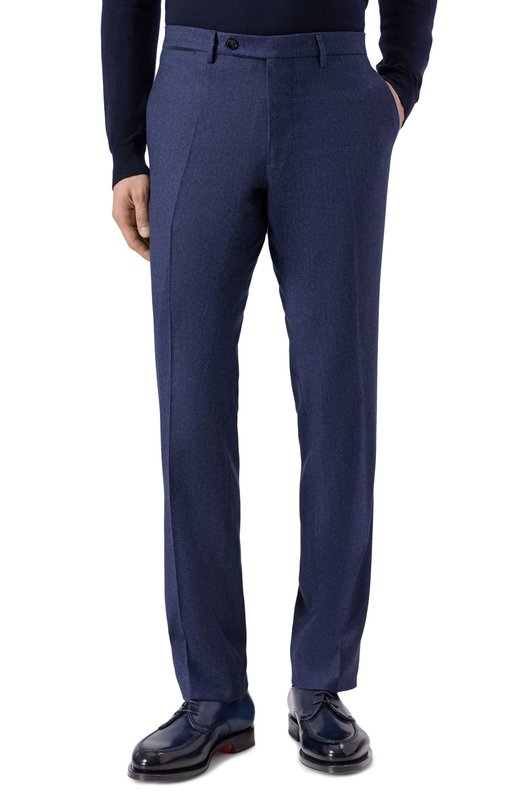 Брюки из шерсти и кашемира Andrea Campagna SC/1 ALC/ZG1202X Синий  SC/1 ALC/ZG1202X Фото 3