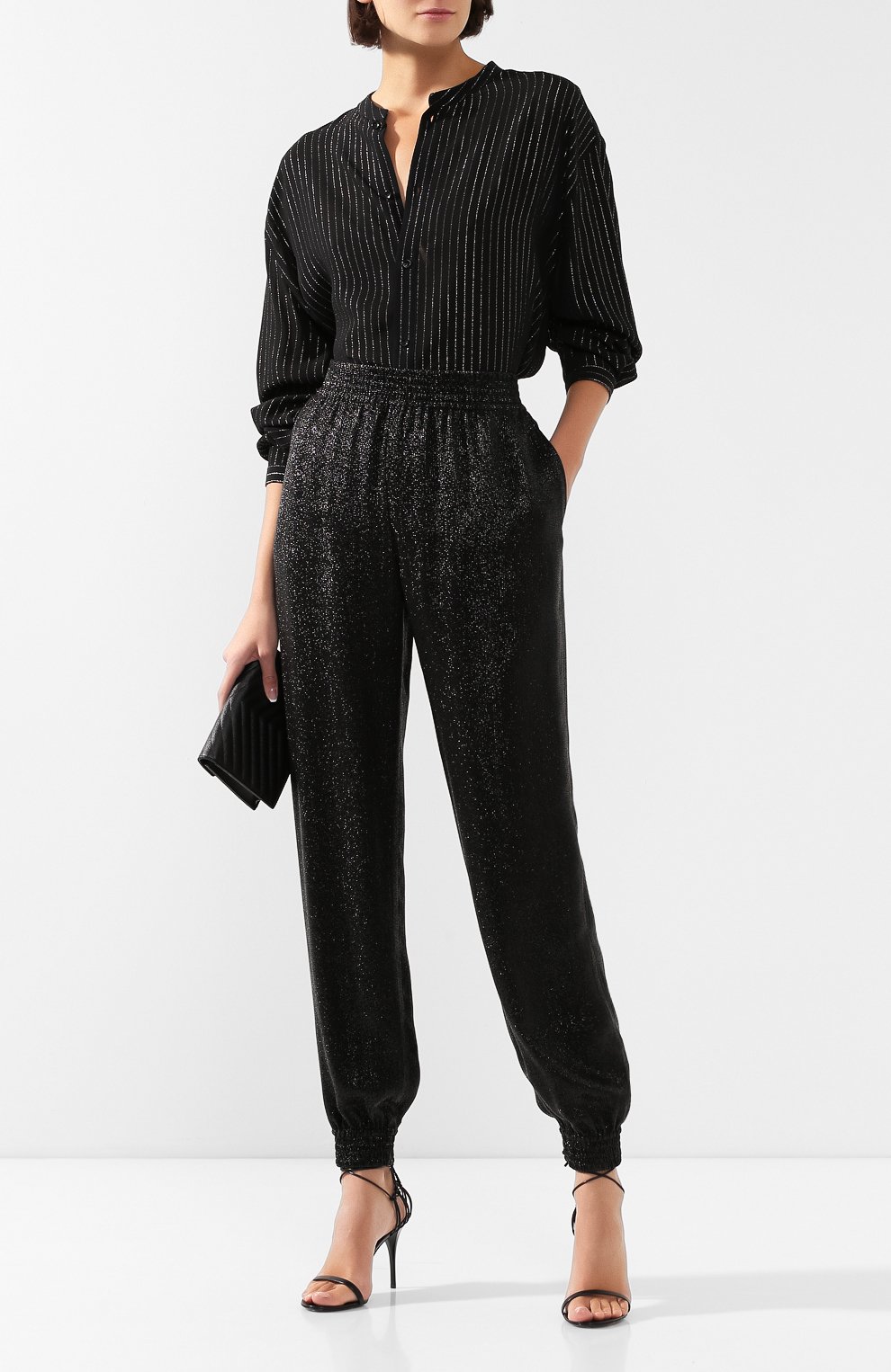 Джоггеры из вискозы SAINT LAURENT, арт. 602857/Y724V, фото 2