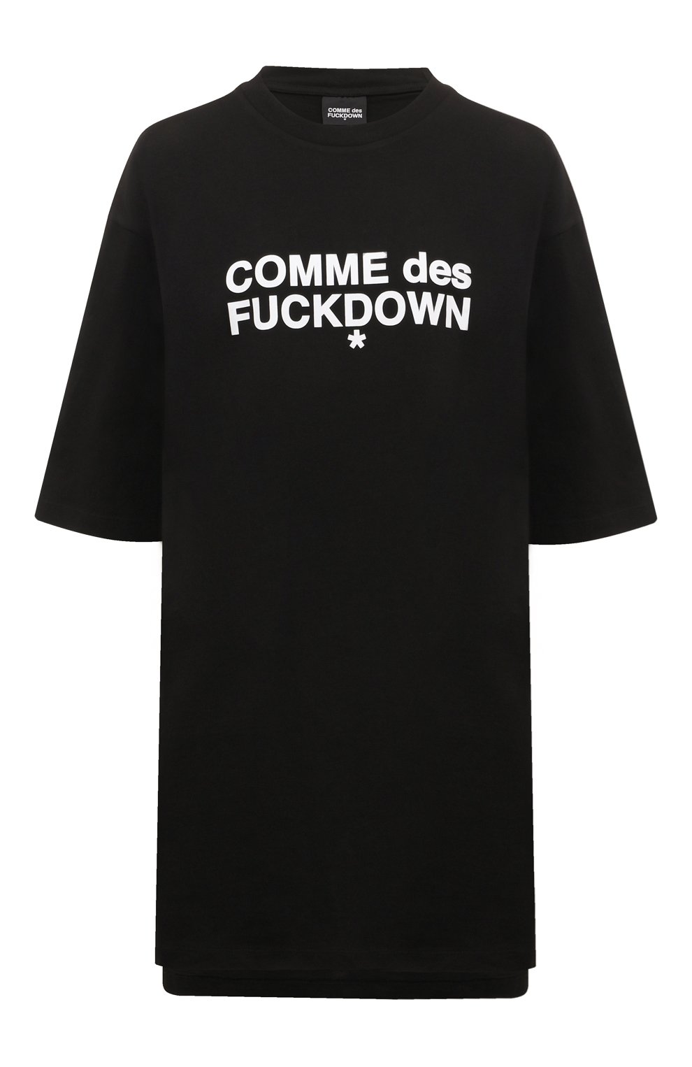 Хлопковое платье COMME DES FUCKDOWN черного цвета по цене 9920 руб., арт. CFABW00013, фото 1 Хлопковое платье COMME DES FUCKDOWN, арт. CFABW00013, фото 1