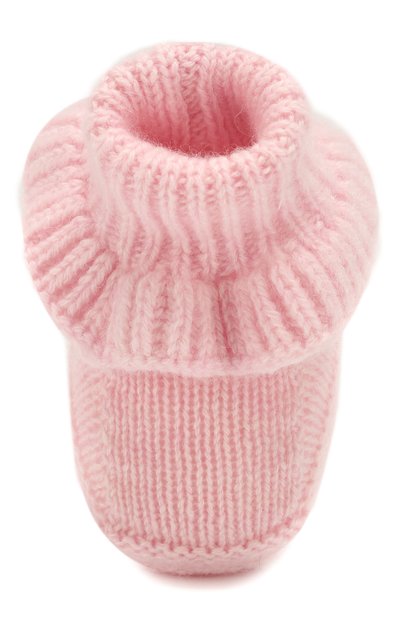 Кашемировые пинетки BABY T светло-розового цвета по цене 5565 руб., арт. 19AIC873SA, фото 4 Кашемировые пинетки BABY T, арт. 19AIC873SA, фото 4