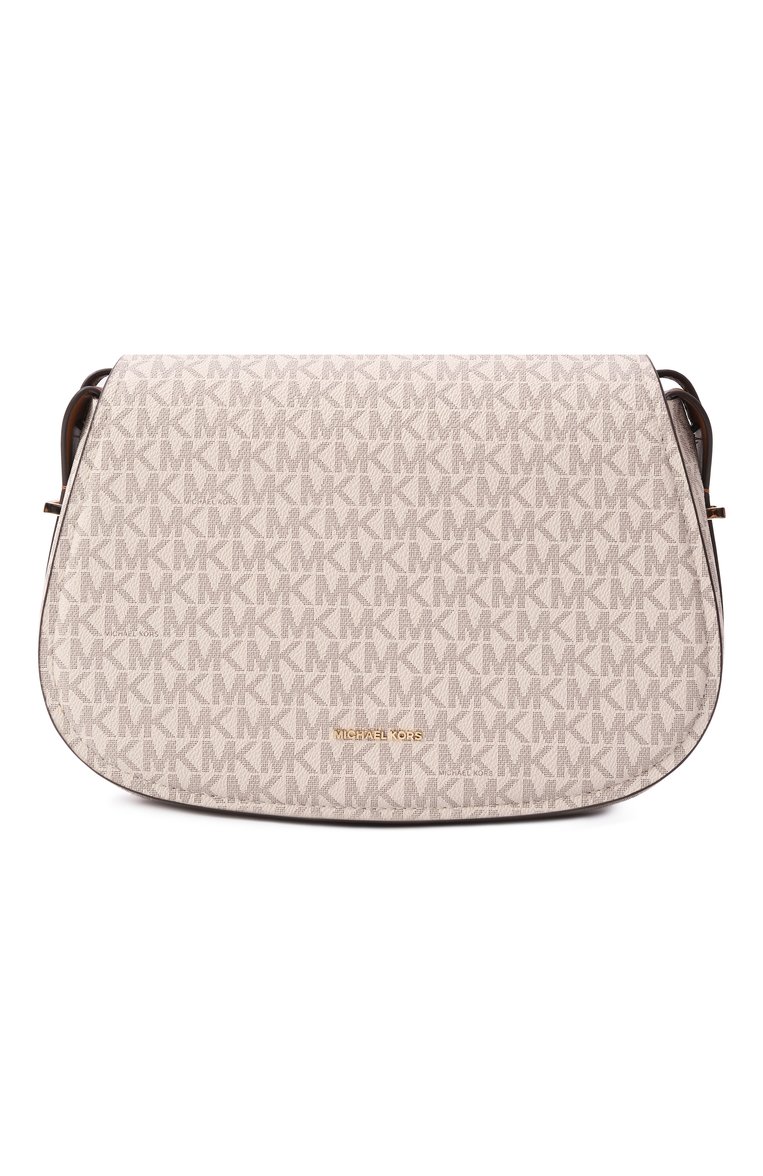 Женская сумка lydia medium MICHAEL MICHAEL KORS кремового цвета, арт. 30R5GL0M2B | Фото 1 (Размер: medium; Материал: Канва, Экокожа)