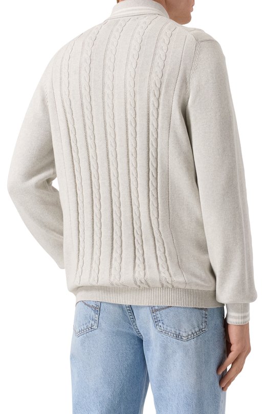 Хлопковый кардиган Brunello Cucinelli M28707925T Серый  M28707925T Фото 4