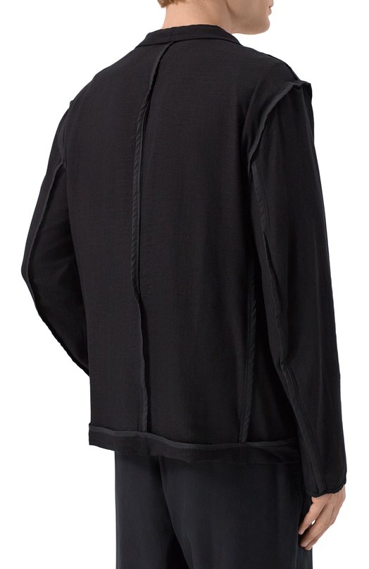 Двусторонний пиджак из вискозы и льна 139Dec SUT617-BK Чёрный  SUT617-BK Фото 6