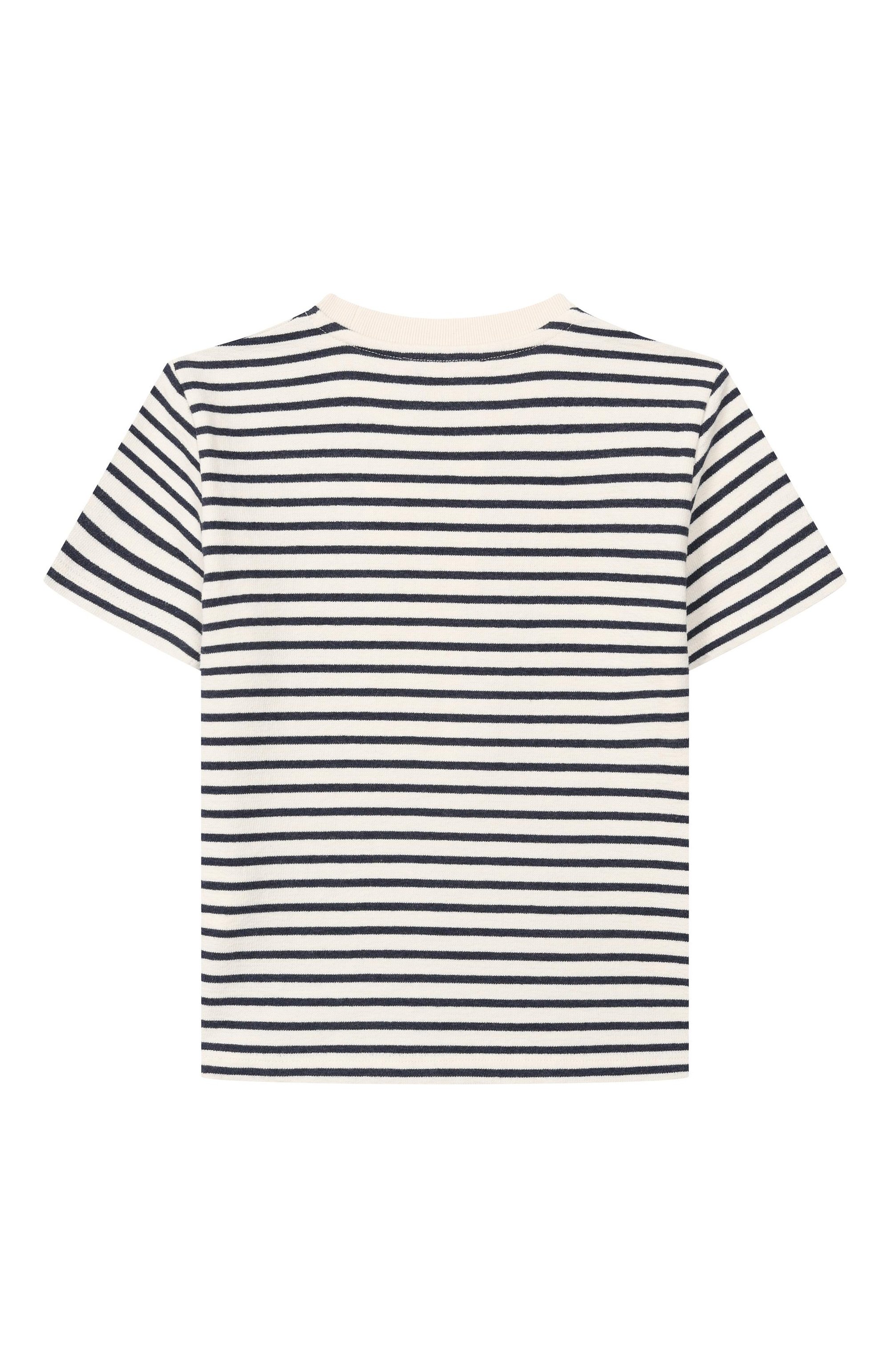 Хлопковая футболка BONPOINT синего цвета по цене 15100 руб., арт. S06GTSK00005/10A-12A, фото 2 Хлопковая футболка BONPOINT, арт. S06GTSK00005/10A-12A, фото 2