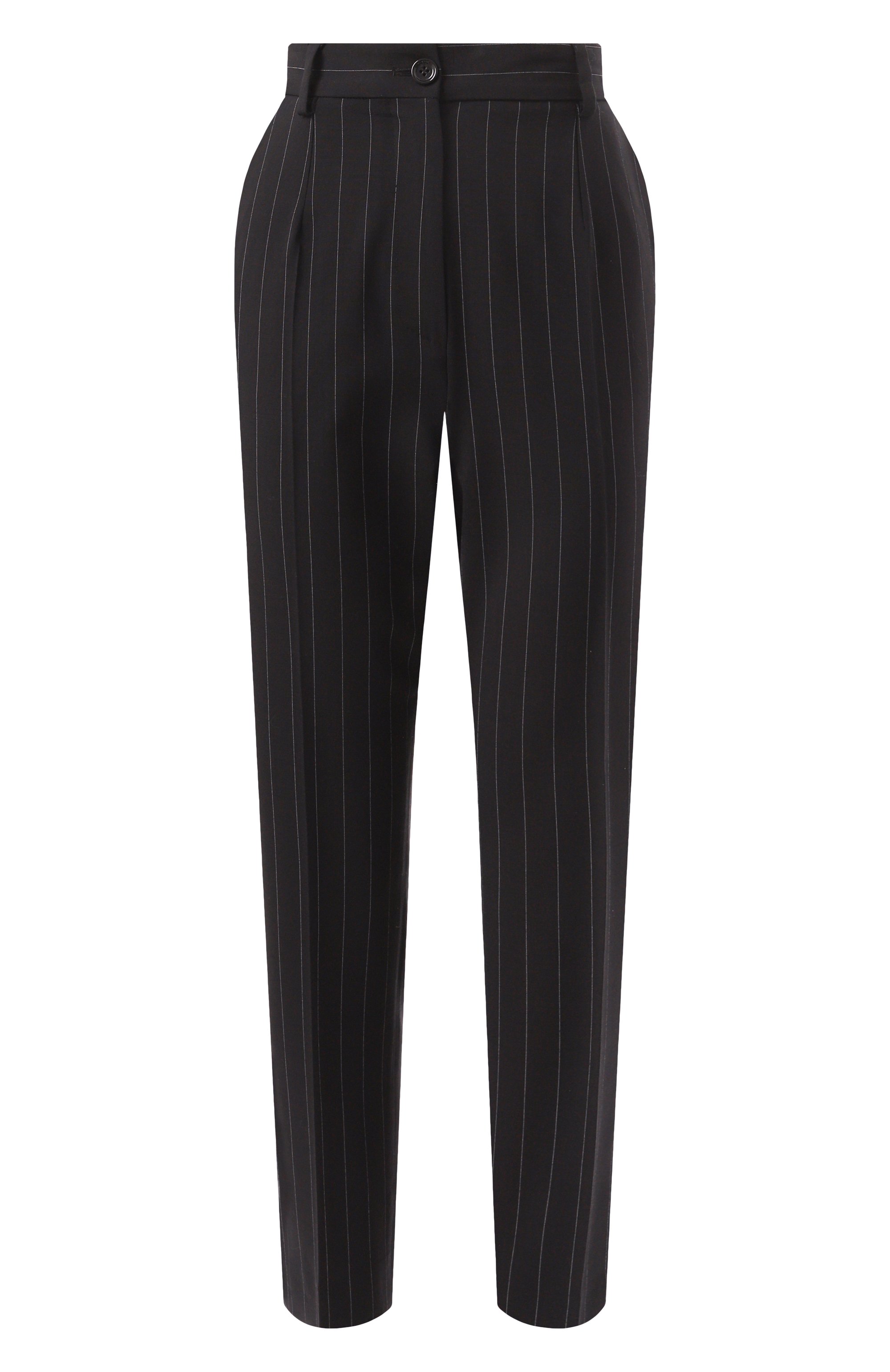 Шерстяные брюки DOLCE & GABBANA черного цвета по цене 95500 руб., арт. FTAM2T/FRBDK, фото 1 Шерстяные брюки DOLCE & GABBANA, арт. FTAM2T/FRBDK, фото 1