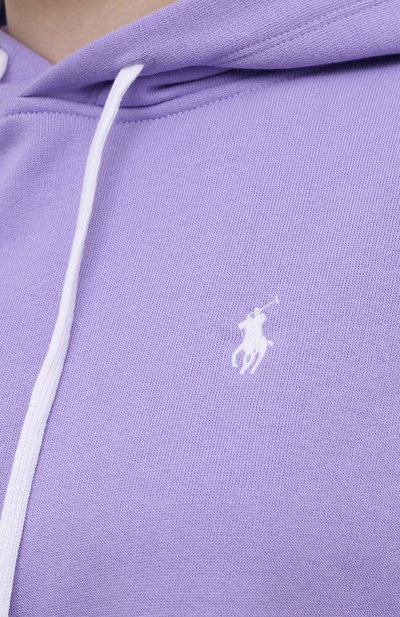 Хлопковое худи POLO RALPH LAUREN сиреневого цвета по цене 21800 руб., арт. 211843275, фото 5 Хлопковое худи POLO RALPH LAUREN, арт. 211843275, фото 5