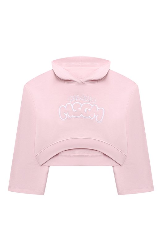 

Укороченное худи из хлопка MSGM kids, Розовый