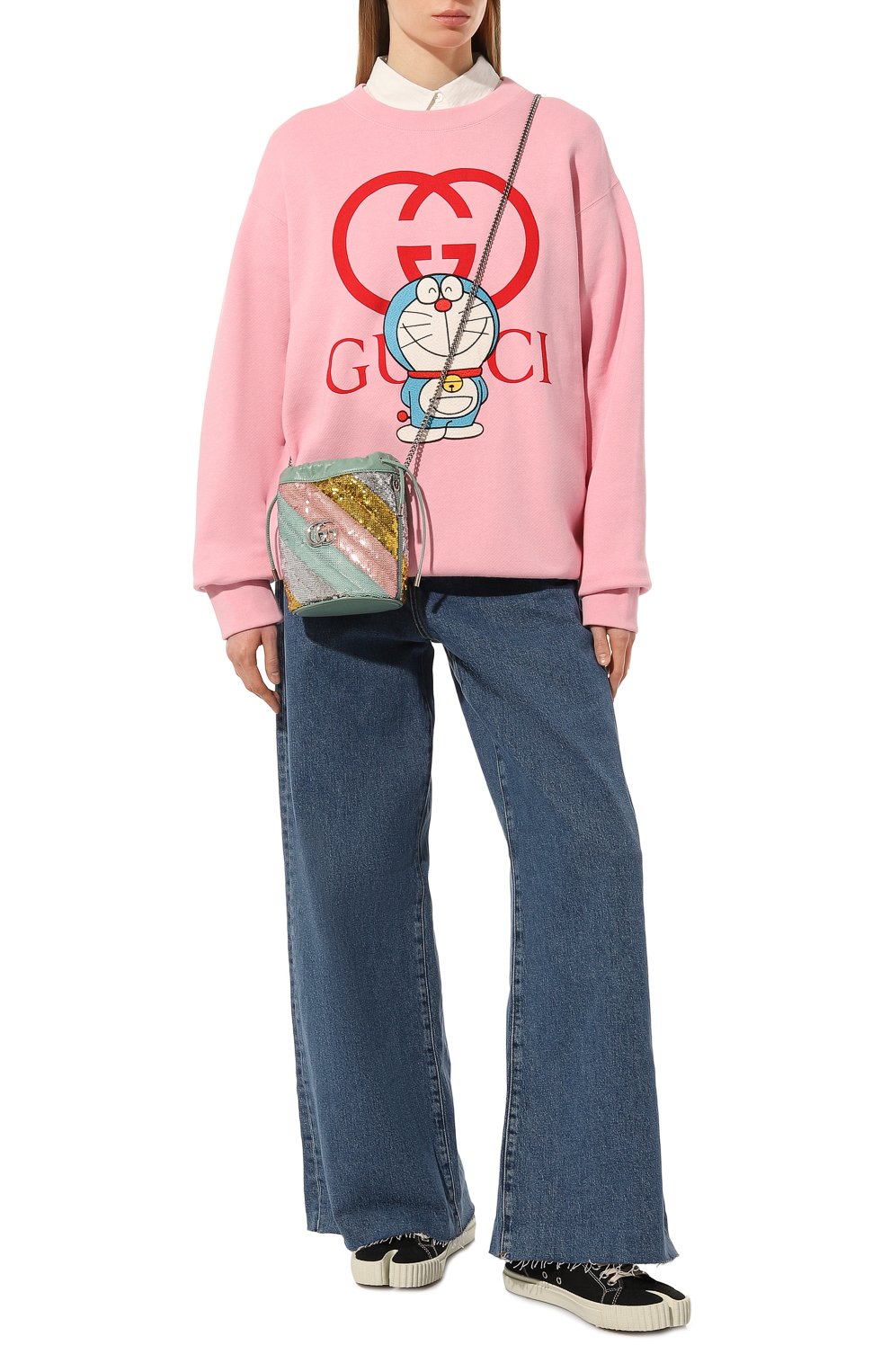Хлопковый свитшот doraemon x gucci GUCCI, арт. 617964 XJDIC, фото 2