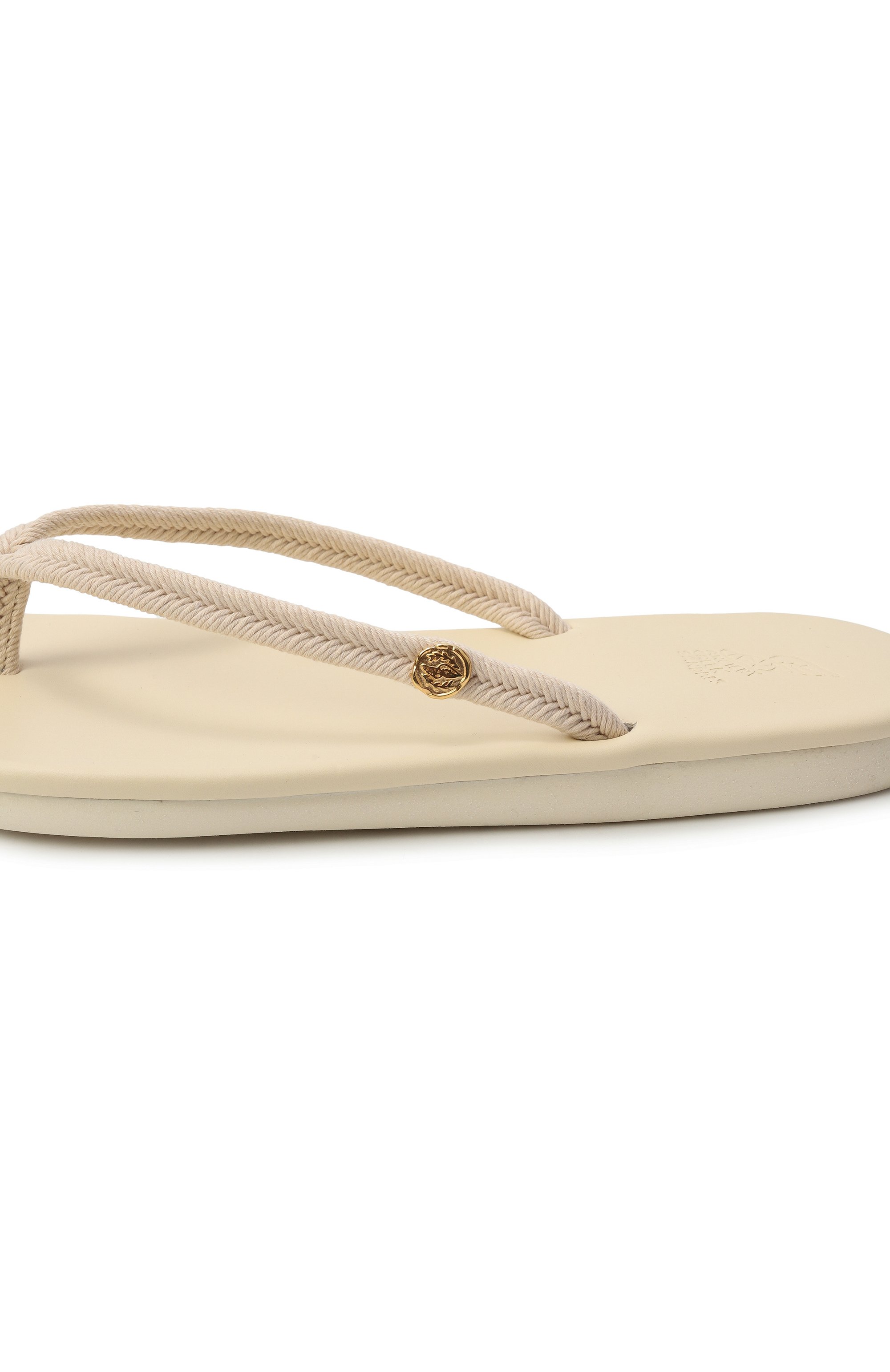 Текстильные шлепанцы saionara rope ANCIENT GREEK SANDALS кремового цвета по цене 23600 руб., арт. SAI0NARA R0PE, фото 7 Текстильные шлепанцы saionara rope ANCIENT GREEK SANDALS, арт. SAI0NARA R0PE, фото 7