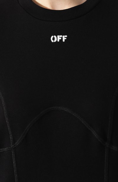 Хлопковое платье OFF-WHITE, ар т. 0WDB222R20H840951001, фото 5