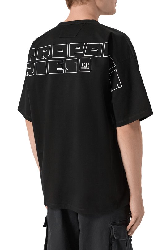 Хлопковая футболка C.P. Company 20CLTS056A/006370W Чёрный  20CLTS056A/006370W Фото 4