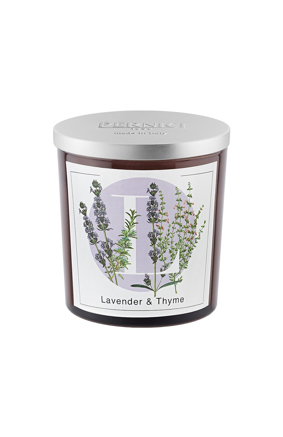 Свеча lavender & thyme (350g) PERNICI бесцветного цвета по цене 6700 руб., арт. 8001962083676, фото 1 Свеча lavender & thyme (350g) PERNICI, арт. 8001962083676, фото 1