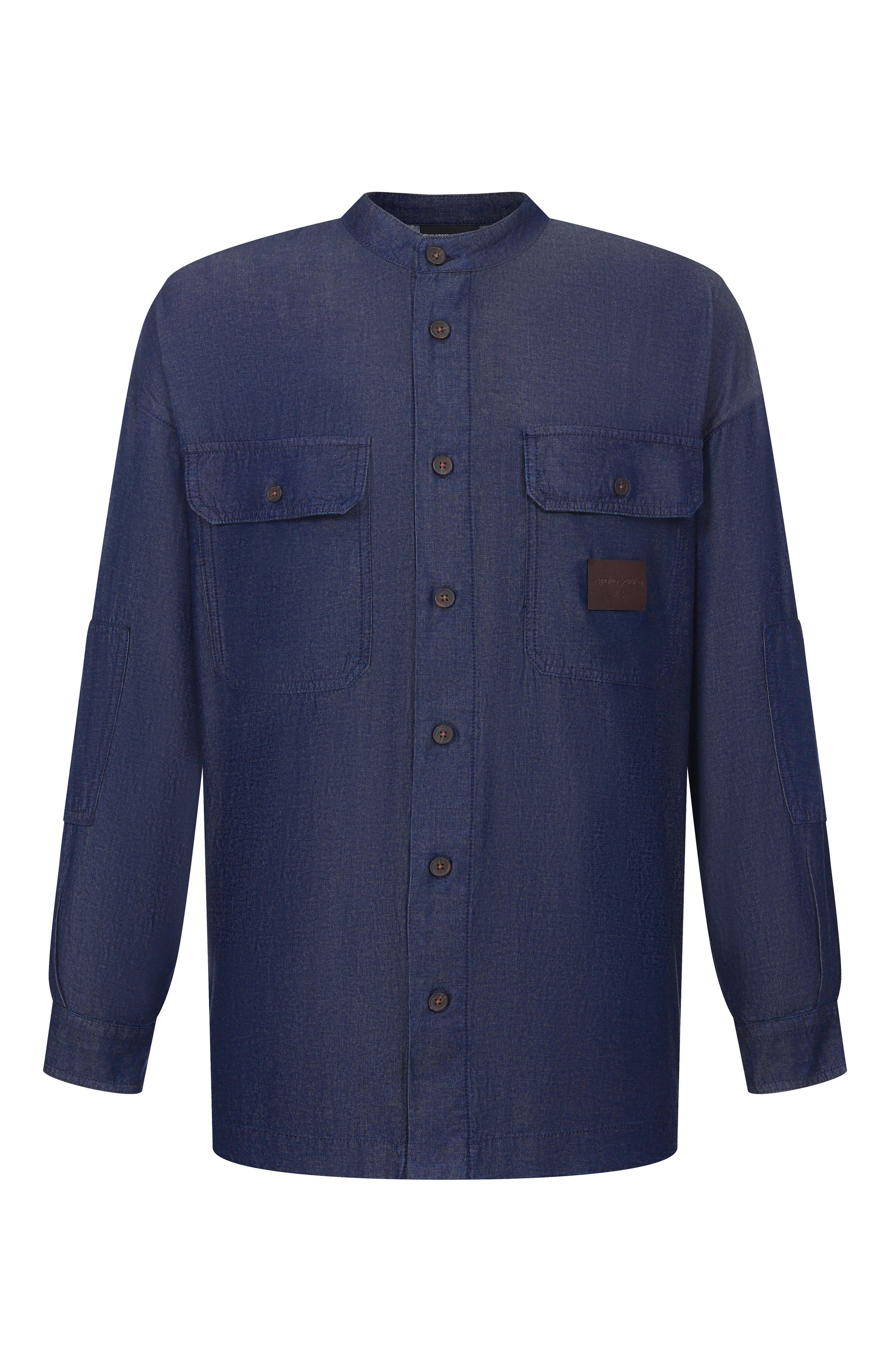 Рубашка из лиоцелла и хлопка EMPORIO ARMANI, арт. EM005495/AF25156, фото 1