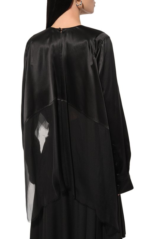 Шелковый топ Ann Demeulemeester 2402-W-T022-FA134-099 Чёрный  2402-W-T022-FA134-099 Фото 4