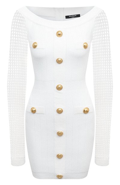 Женское платье из вискозы BALMAIN, арт. AF0R8398KE17