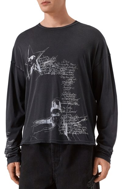 Хлопковый лонгслив ANN DEMEULEMEESTER, арт. B0012872/FA637, фото 3