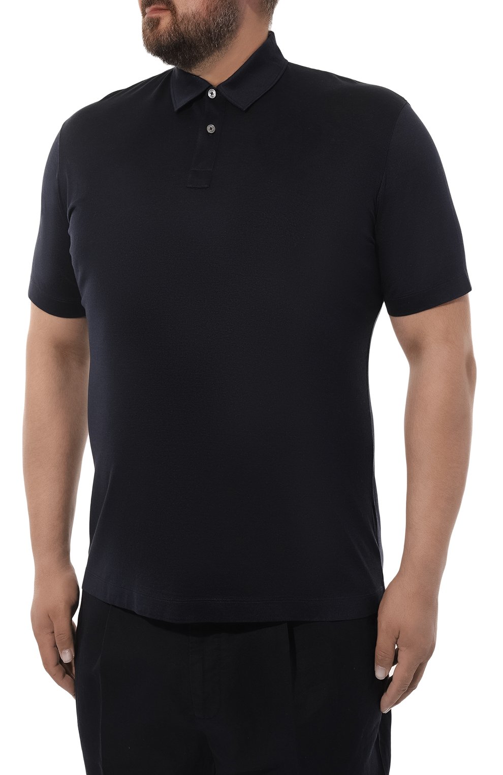 Поло из хлопка и шелка CORTIGIANI, арт. 516639/0000/60-70, фото 3