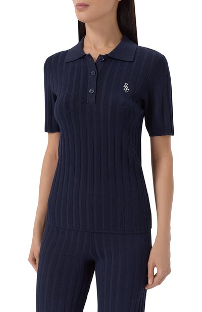 Поло из вискозы SPORTY AND RICH, арт. WS069712302BL106, фото 3