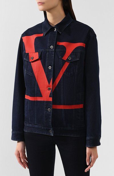 Джинсовая куртка VALENTINO темно-синего цвета по цене 225000 руб., арт. SB3DC01G4NA, фото 3 Джинсовая куртка VALENTINO, арт. SB3DC01G4NA, фото 3
