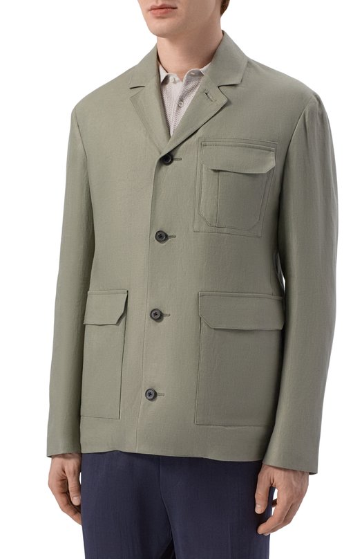 Льняной пиджак Corneliani 27XL51/2714326 Серый  27XL51/2714326 Фото 3