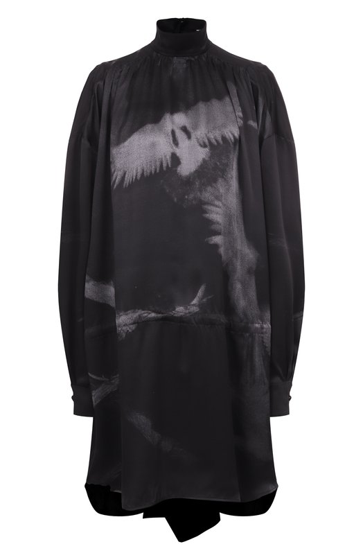 Шелковое платье Ann Demeulemeester B0013129/FA658 Чёрный B0013129/FA658