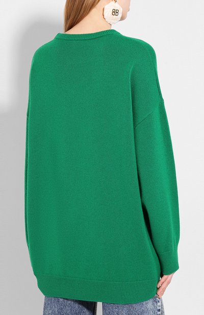 Кашемировый свитер BALENCIAGA зеленого цвета по цене 88550 руб., арт. 620992/T4103, фото 4 Кашемировый свитер BALENCIAGA, арт. 620992/T4103, фото 4