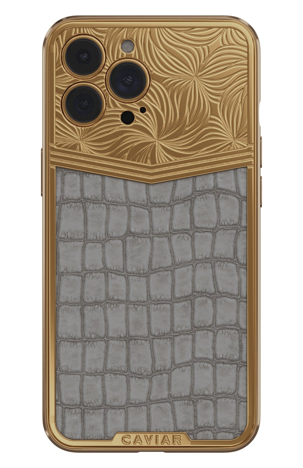 Чехол для iphone 14 pro max rays of lights CAVIAR белого цвета по цене 144000 руб., арт. 27923_14max_nophon, фото 1 Чехол для iphone 14 pro max rays of lights CAVIAR, арт. 27923_14max_nophon, фото 1