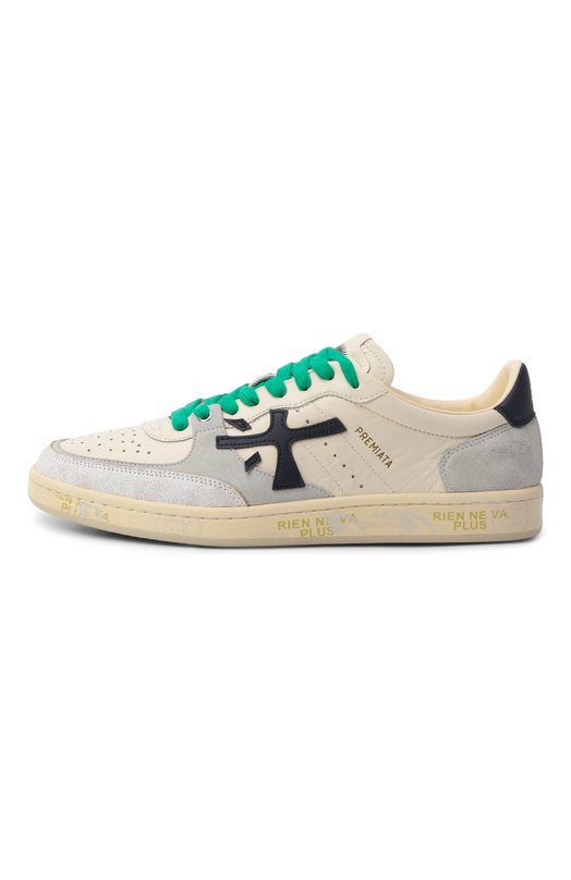 Кожаные кеды Bskt Clay Premiata BSKTCLAY/VAR 7262 Кремовый  BSKTCLAY/VAR 7262 Фото 3