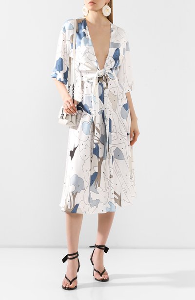 Платье из вискозы OFF-WHITE разноцветного цвета по цене 99500 руб., арт. 0WDB219S20FAB0020106, фото 2 Платье из вискозы OFF-WHITE, арт. 0WDB219S20FAB0020106, фото 2