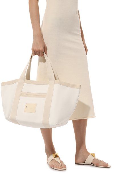 Сумка-шопер MANEBI белого цвета по цене 11650 руб., арт. B 0.1 AT, фото 2 Сумка-шопер MANEBI, арт. B 0.1 AT, фото 2