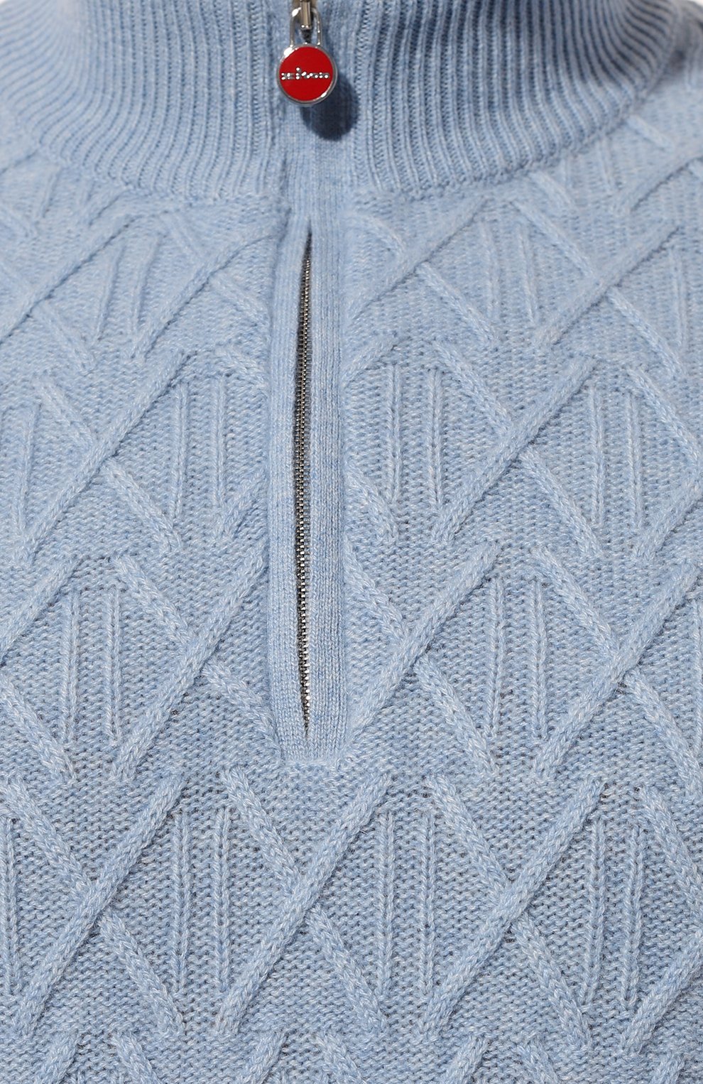 Кашемировый джемпер KITON светло-голубого цвета по цене 368500 руб., арт. UMK0517K68, фото 5 Кашемировый джемпер KITON, арт. UMK0517K68, фото 5