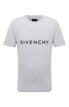 Мужская хлопковая футболка GIVENCHY светло-серого цвета, арт. BM716G/3YAC | Фото 1 (Материал сплава: Проставлено; Драгоценные камни: Проставлено; Длина (для топов): Стандартные; Материал внешний: Хлопок; Рукава: Короткие; Стили: Кэжуэл; Принт: С принтом; Кросс-КТ: Джерси; Мужское Кросс-КТ: Футболка-одежда)