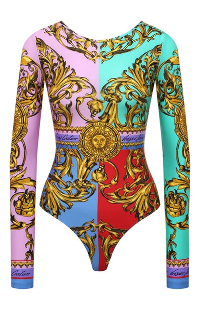 Женское боди VERSACE JEANS COUTURE, арт. 72HAM2A3-72DP223 PLACED LYCRA PANEL GARL MULTIC0L0