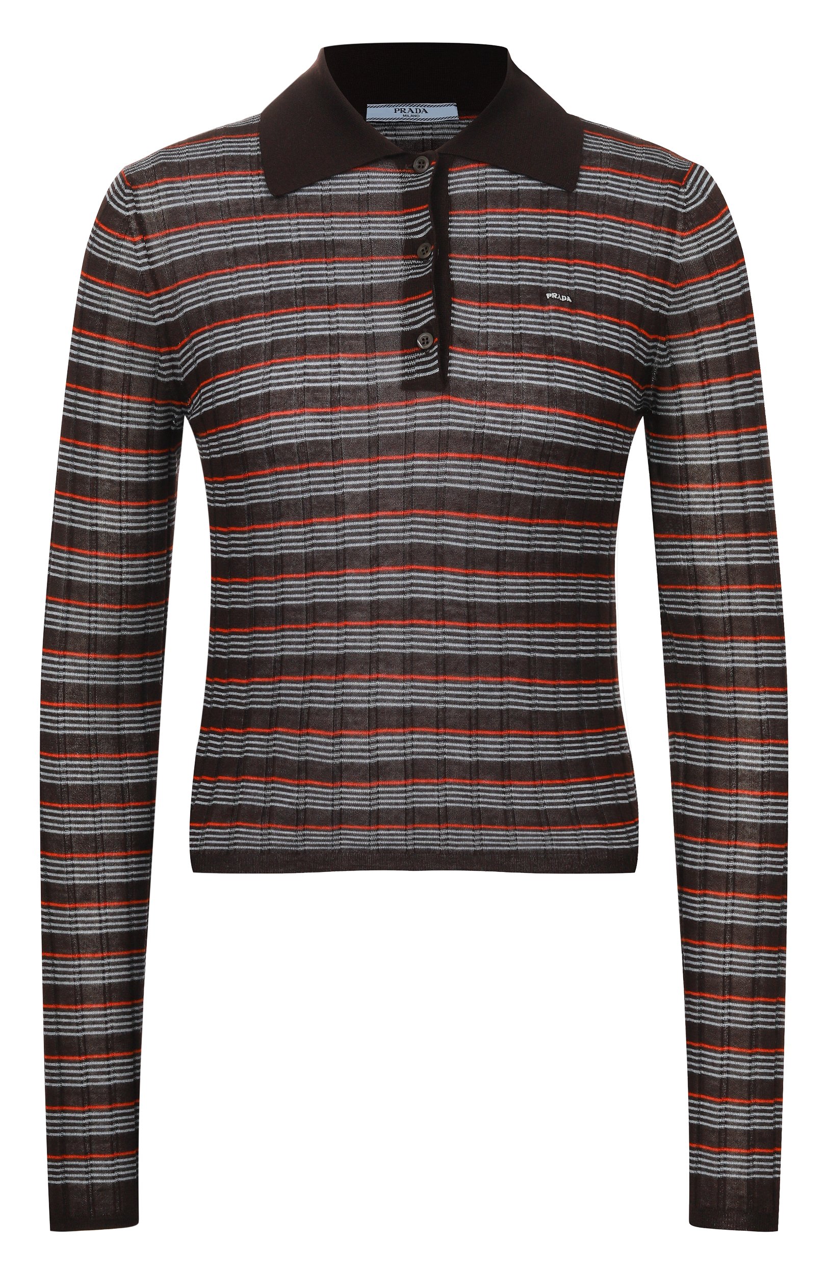 Поло из кашемира и шелка PRADA, арт. P24G3A/6289, фото 1