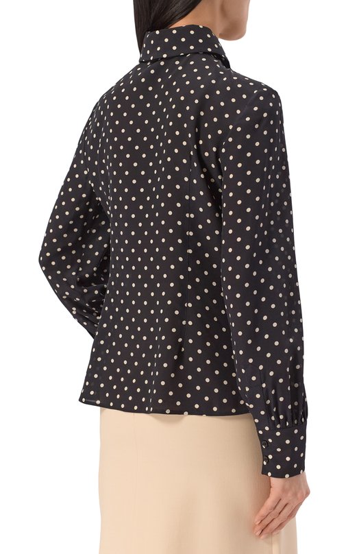 Шелковая блузка Valentino 8B3AB8429DW Чёрно-белый  8B3AB8429DW Фото 4