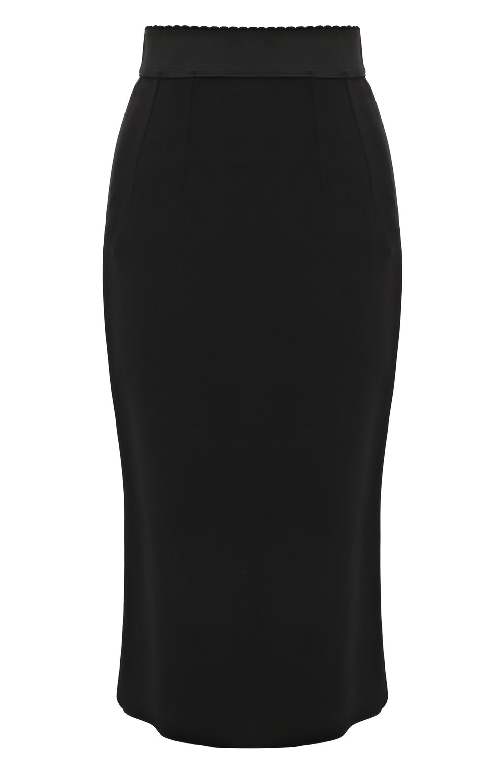 Юбка из вискозы DOLCE & GABBANA черного цвета по цене 69950 руб., арт. F4A1FT/GDB0M, фото 1 Юбка из вискозы DOLCE & GABBANA, арт. F4A1FT/GDB0M, фото 1