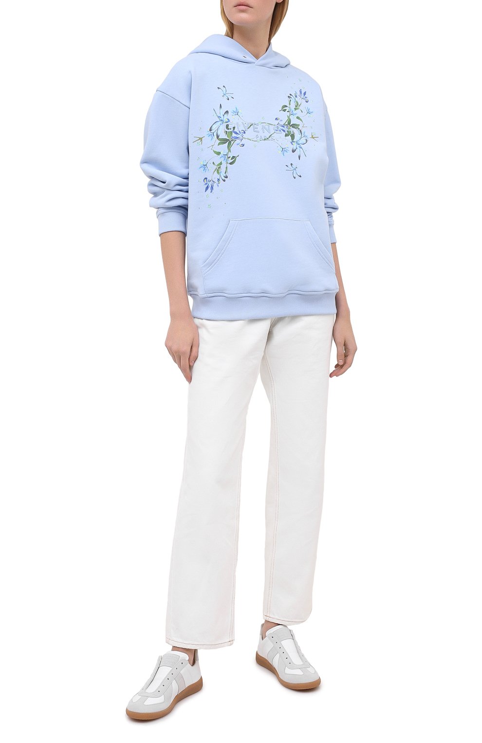 Хлопковое худи GIVENCHY голубого цвета по цене 79100 руб., арт. BWJ01C3Z3W, фото 2 Хлопковое худи GIVENCHY, арт. BWJ01C3Z3W, фото 2
