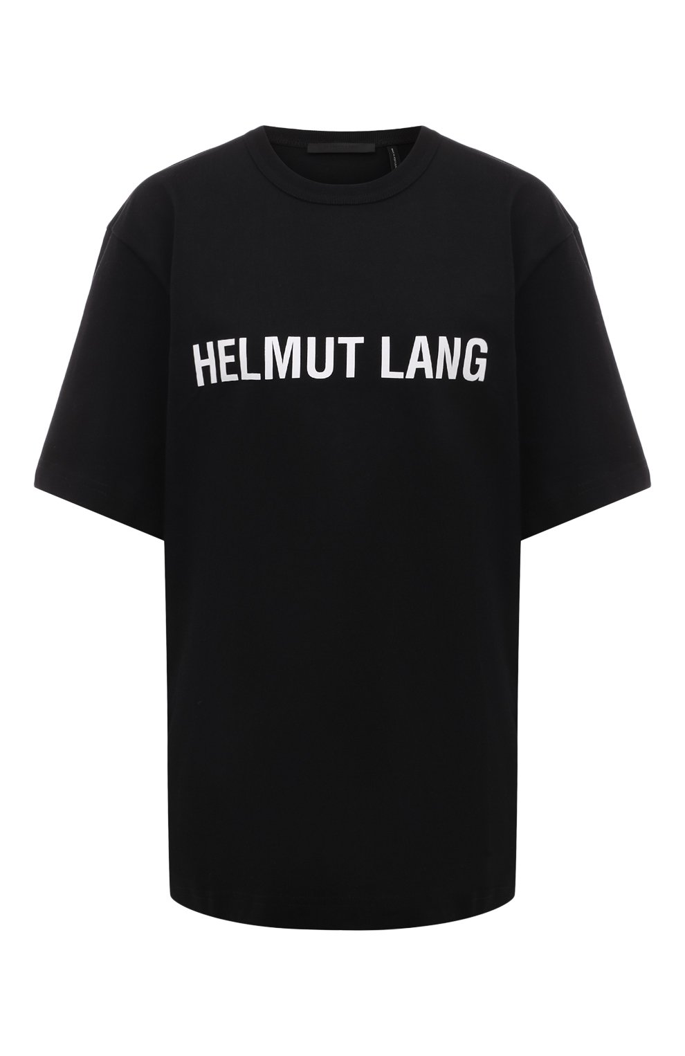 Хлопковая футболка HELMUT LANG черного цвета по цене 17400 руб., арт. L09HM523, фото 1 Хлопковая футболка HELMUT LANG, арт. L09HM523, фото 1