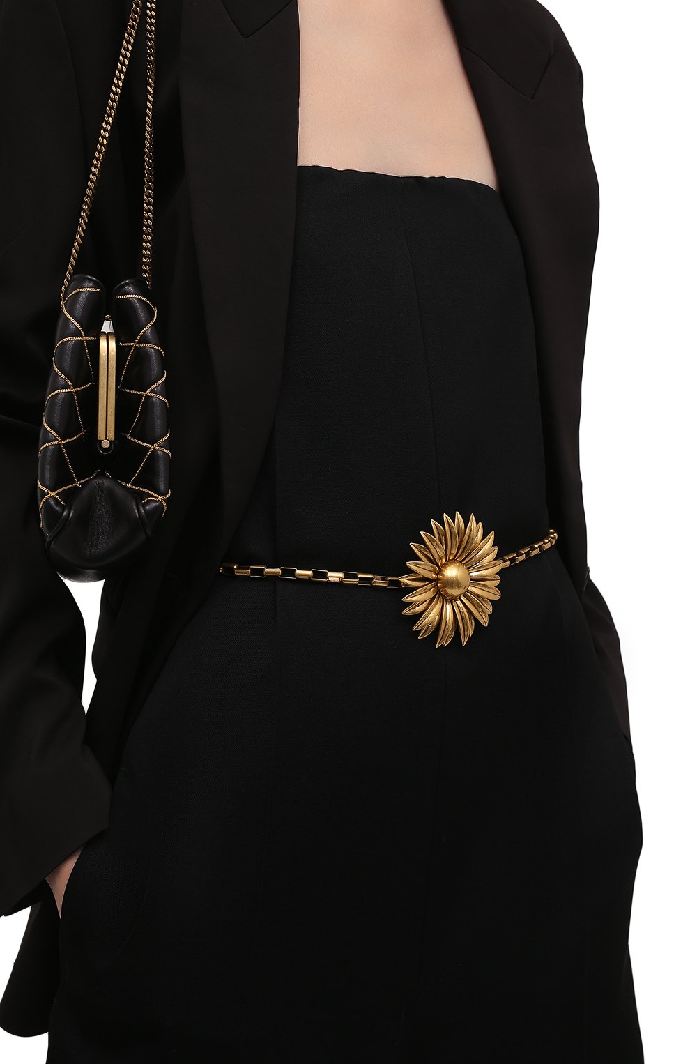 Пояс SAINT LAURENT золотого цвета по цене 78500 руб., арт. 677917/J160W, фото 2 Пояс SAINT LAURENT, арт. 677917/J160W, фото 2