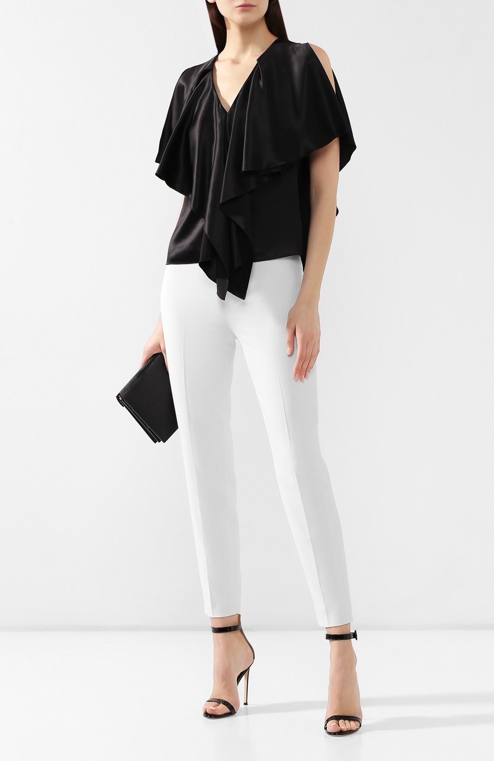 Топ из вискозы LANVIN черного цвета по цене 61850 руб., арт. RW-T0669U-4077-P19, фото 2 Топ из вискозы LANVIN, арт. RW-T0669U-4077-P19, фото 2