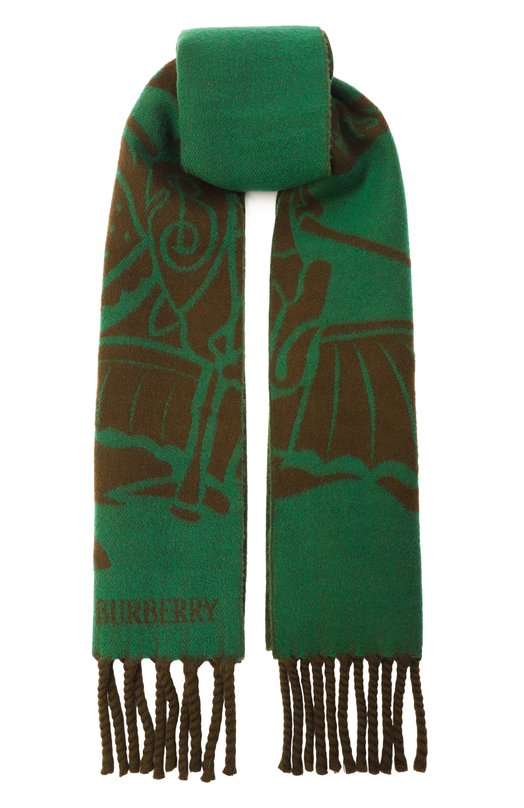 Шерстяной шарф Burberry 8117906 Зелёный 8117906