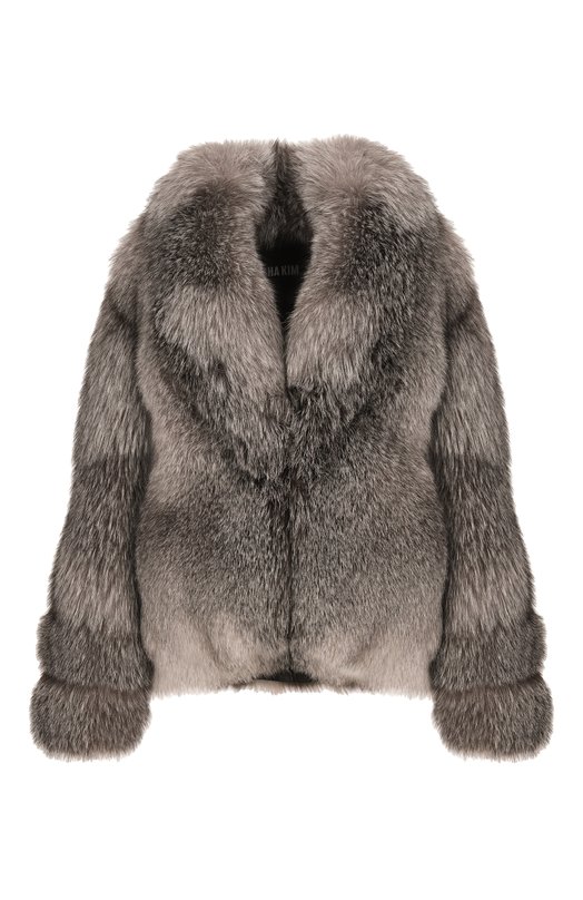 Шуба из лисы Sasha Kim SK-00001887 Серый SK-00001887