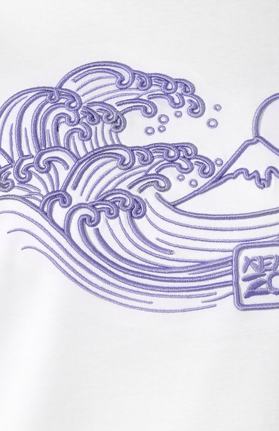 Хлопковая футболка KENZO белого цвета по цене 17650 руб., арт. FA52TS956939, фото 5 Хлопковая футболка KENZO, арт. FA52TS956939, фото 5