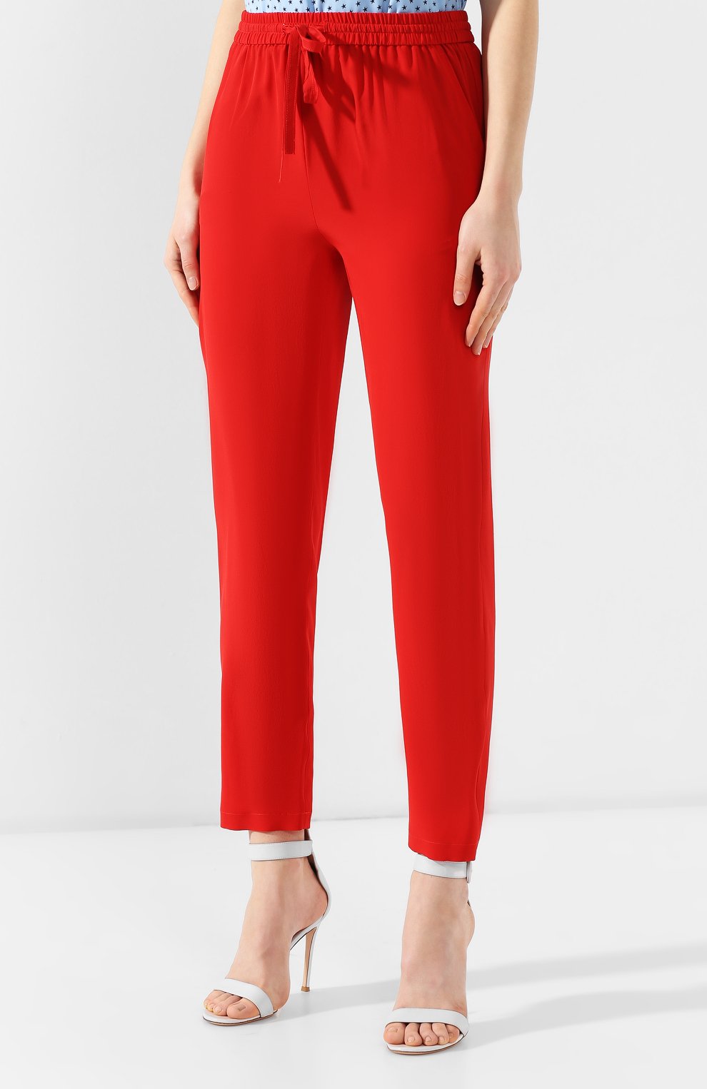 Шелковые брюки REDVALENTINO, арт. RR0RBB05/23H, фото 3