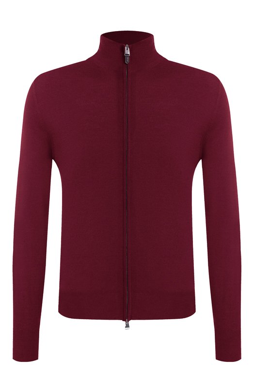 Шерстяной кардиган Canali C0022/MK01149 Бордовый C0022/MK01149